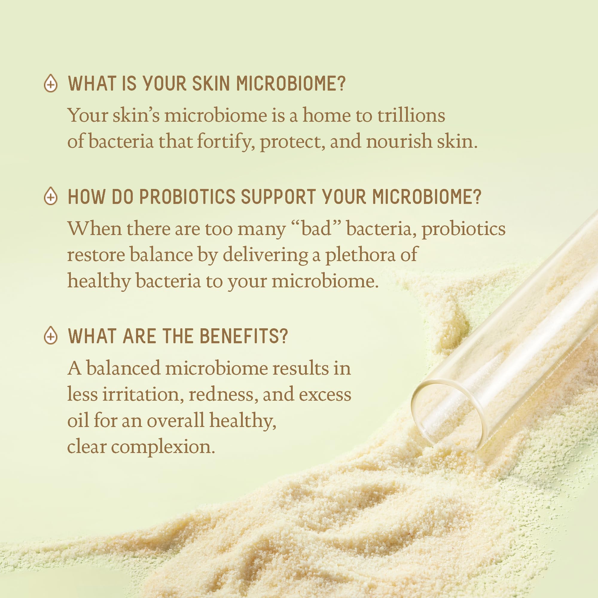 BIOSSANCE probiotic gel texture swatch highlights lightweight, quick-absorbing hydration