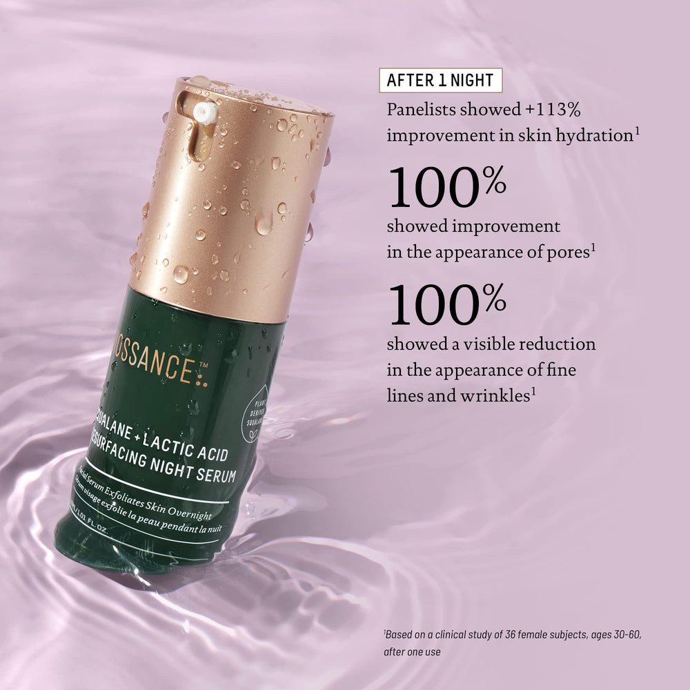BIOSSANCE Texture closeup suggests silky skin and even tone.