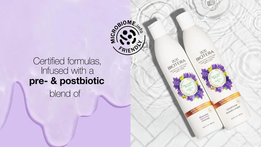 Biotera Acondicionador: detalle de brillo y acabado saludable del cabello