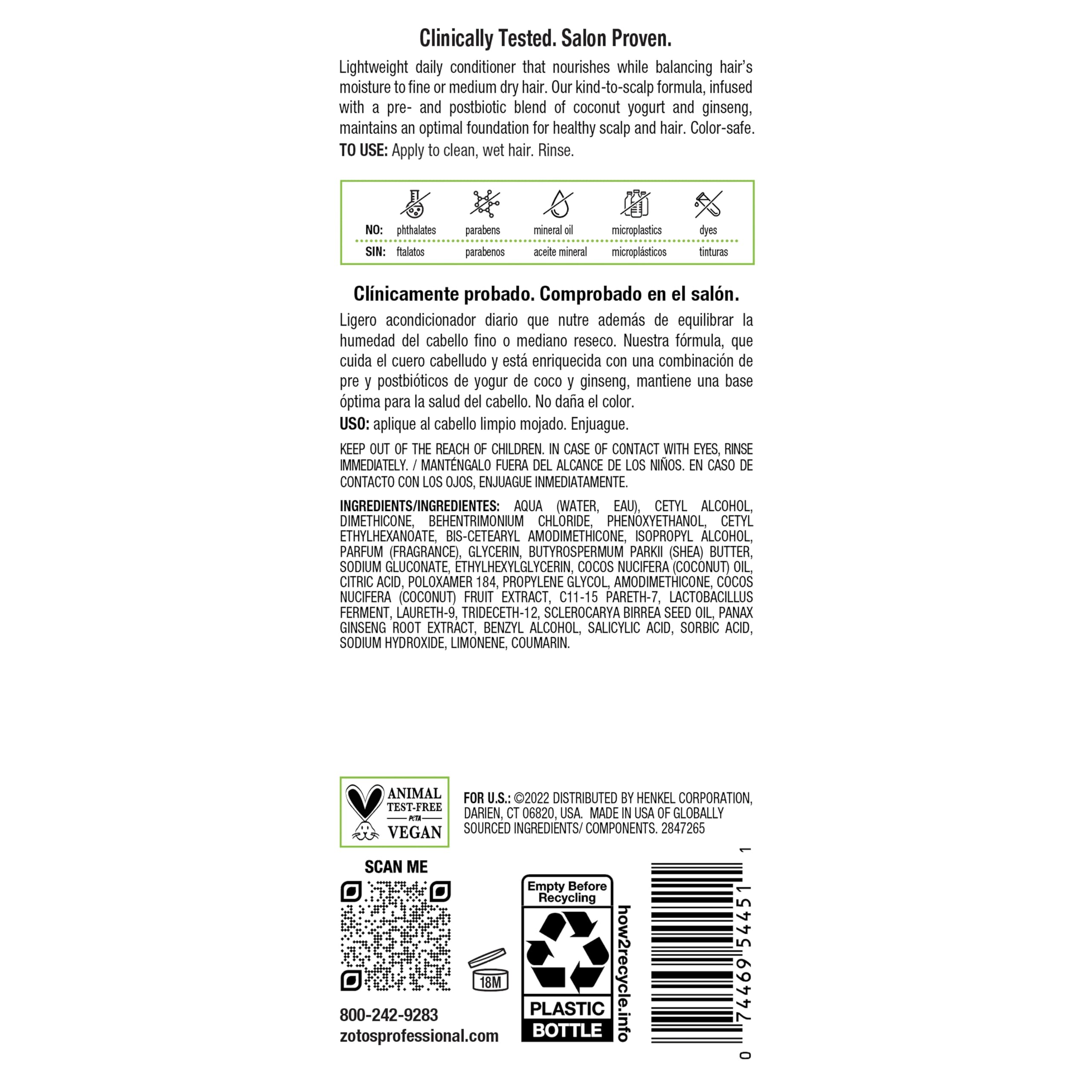 Biotera Acondicionador Hidratante, apto para color protege tono sin dañar