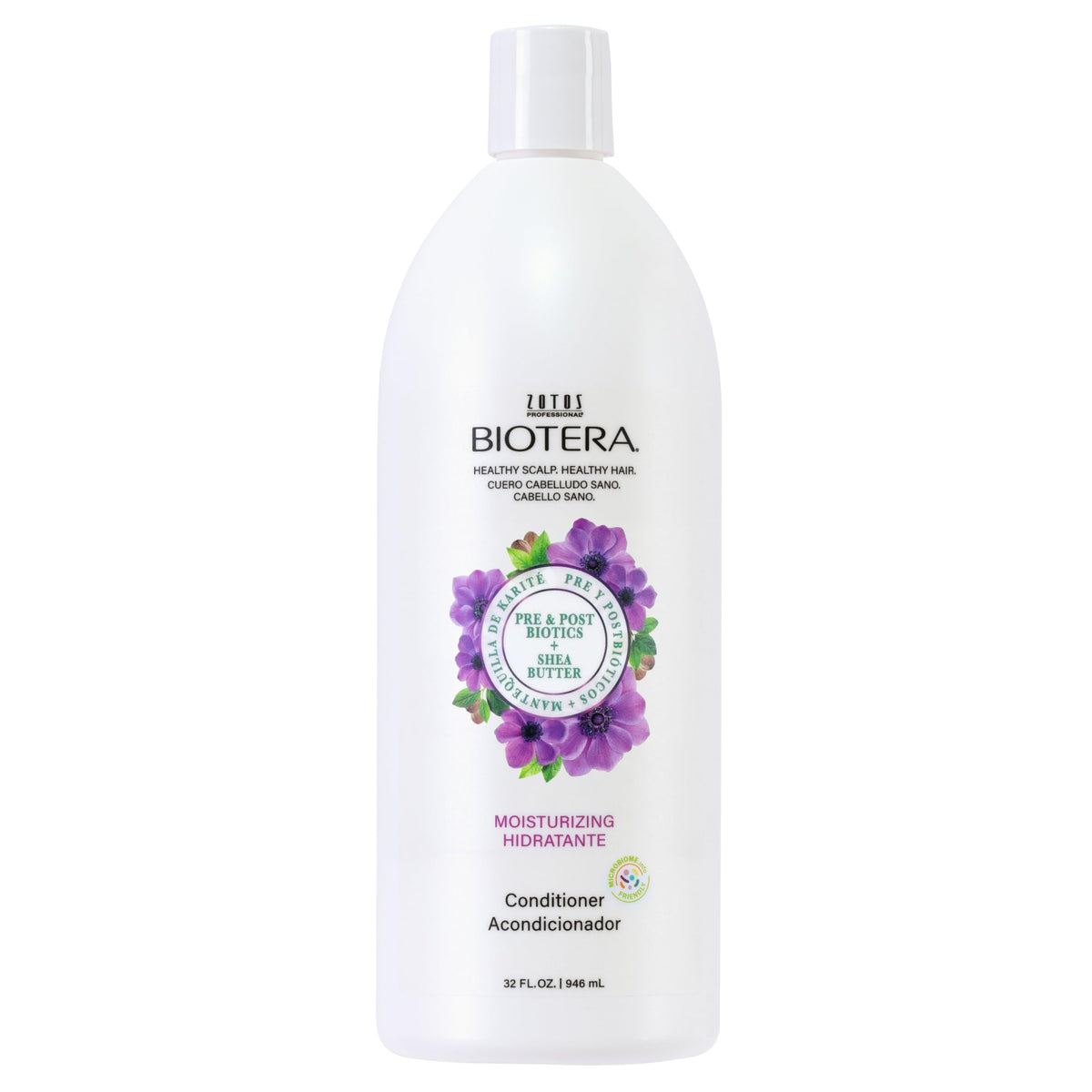 Biotera Acondicionador Hidratante frente de la botella cabello suave y nutrido