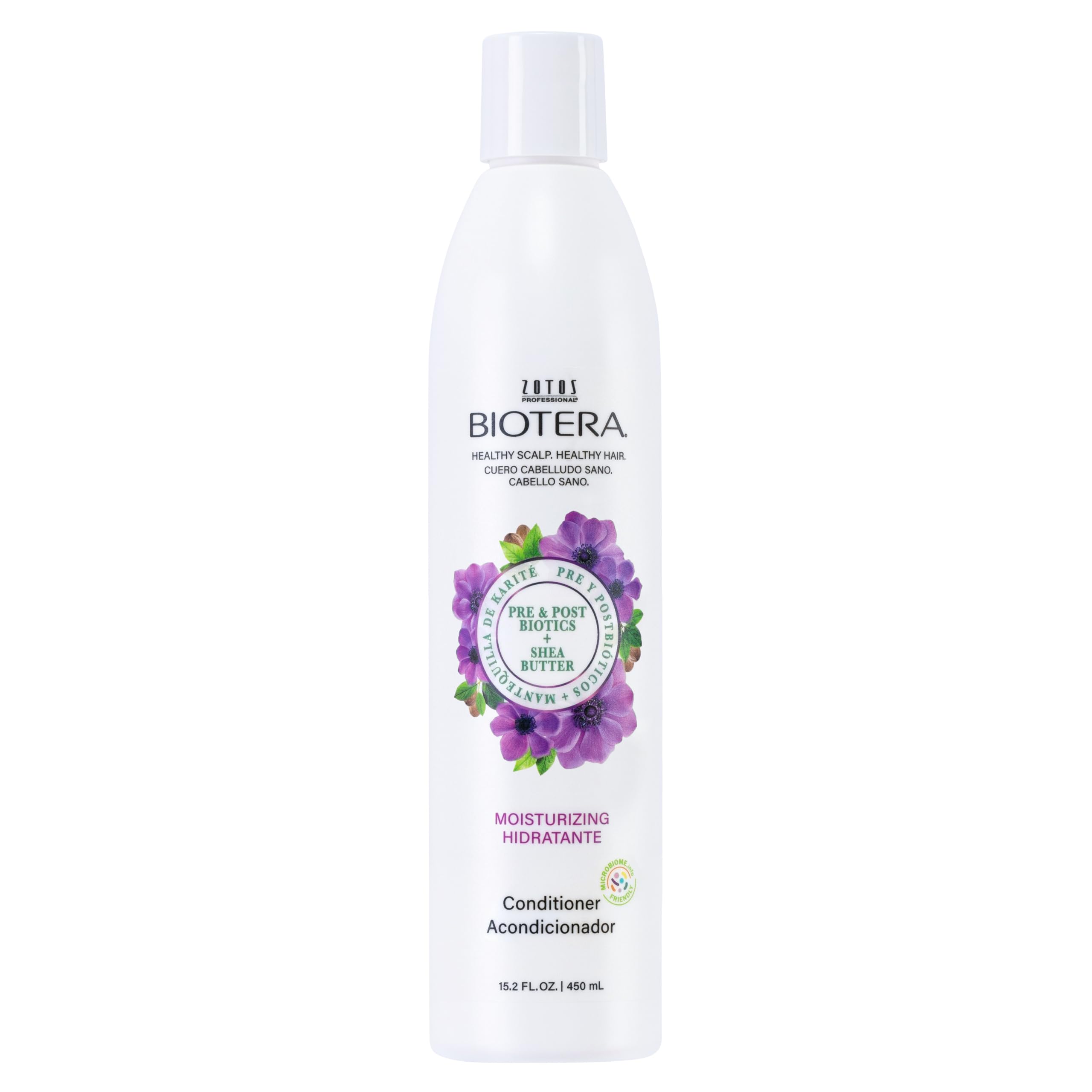 Biotera Acondicionador Hidratante, botella frontal para uso diario y cabello fino suave