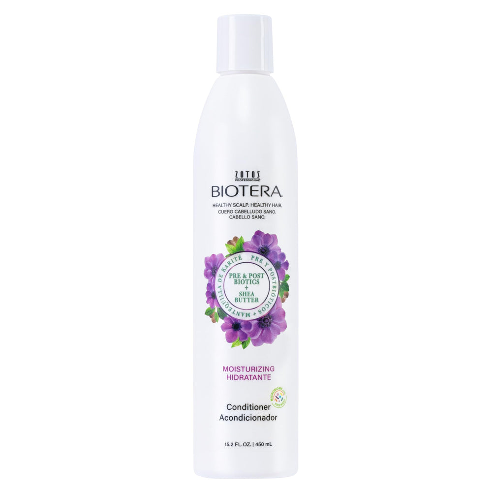 Biotera Acondicionador Hidratante, botella frontal para uso diario y cabello fino suave