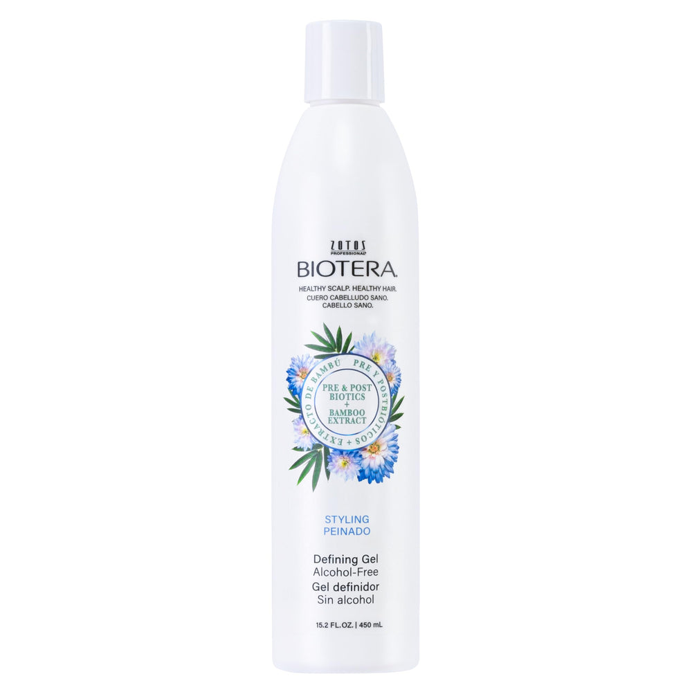 Biotera gel-definidor sin alcohol en botella para peinado flexible