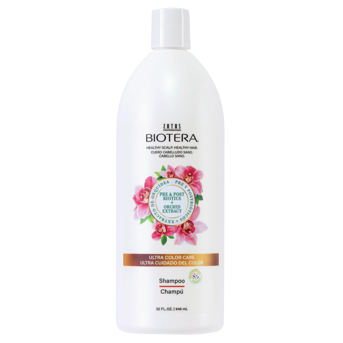 Biotera Ultra Color Care Shampoo en botella: protege el color durante el lavado diario.