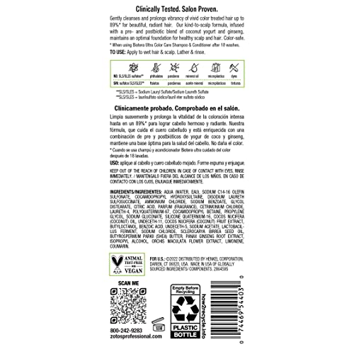 Biotera Ultra Color Care Shampoo vegano, sin crueldad.