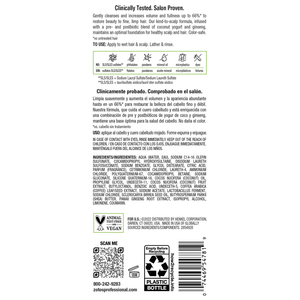 Volumen visible tras lavado con Biotera Ultra Thick & Full