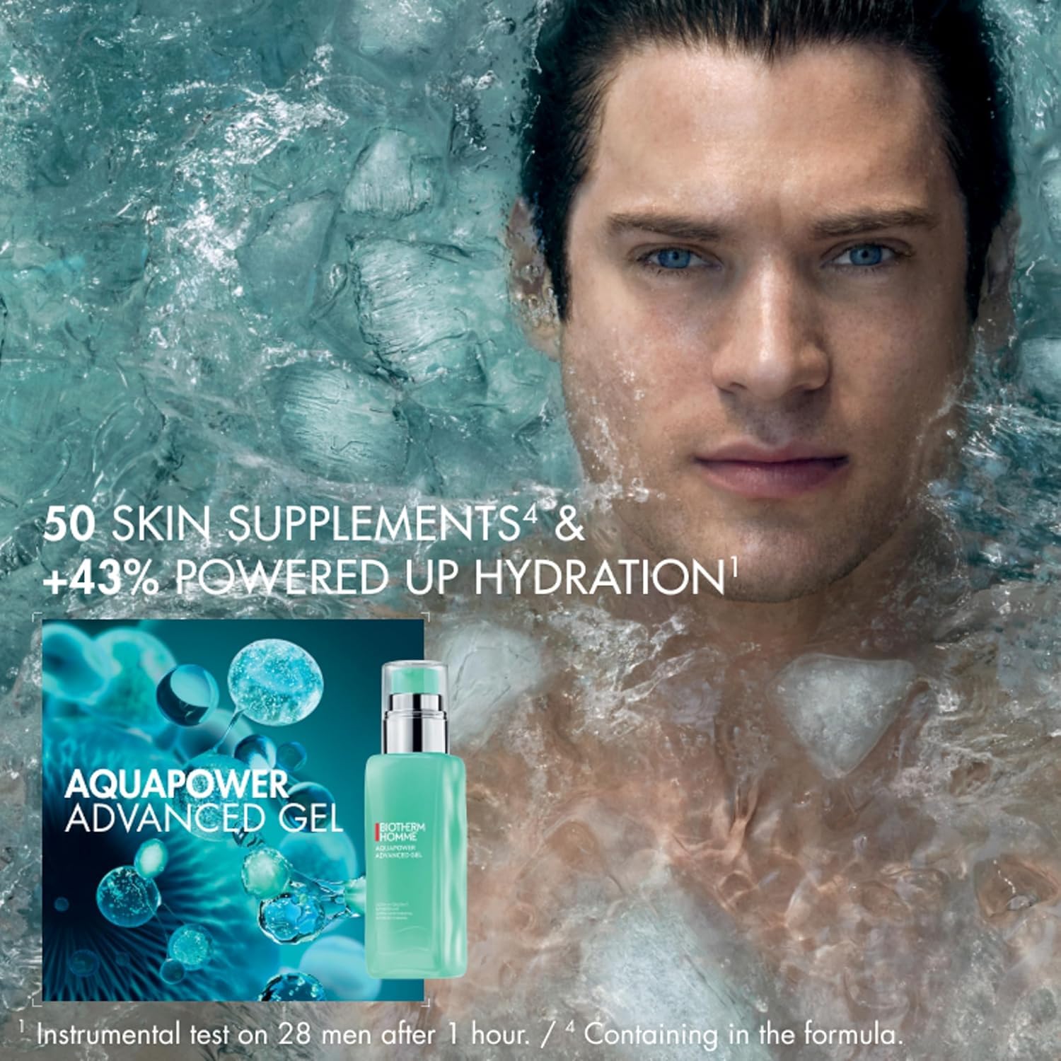 Biotherm Aquapower Advanced Gel pump dispensing quickly absorbed hydration