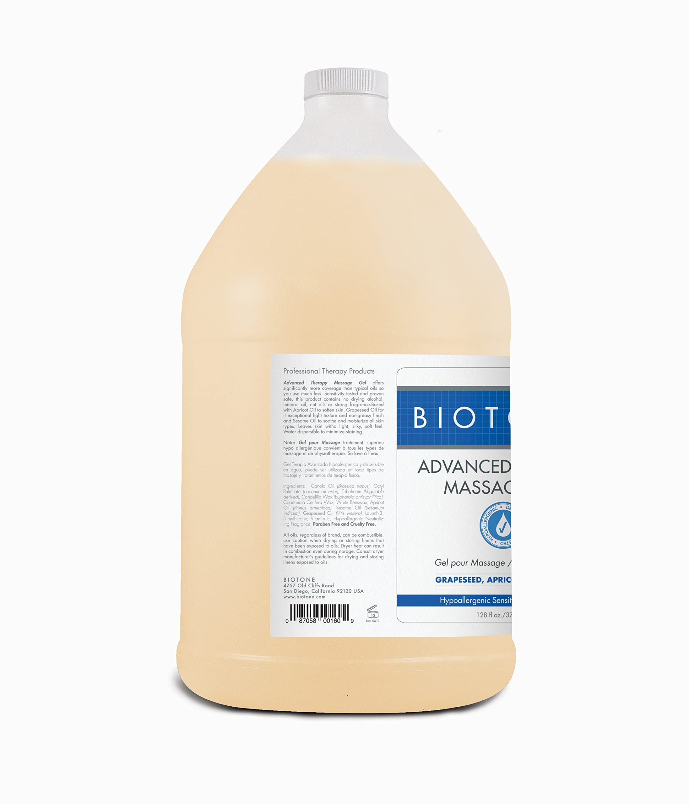Close-up of BIOTONE gel illustrating non-greasy feel and rich texture