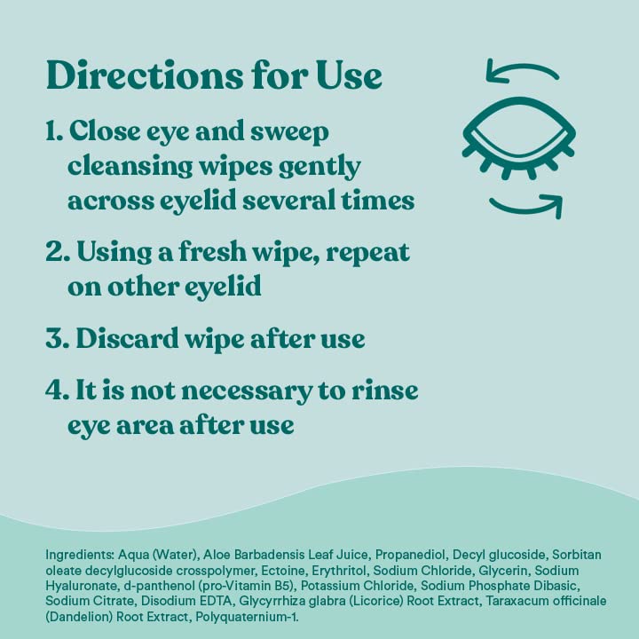 Biotrue toallitas oculares micelares, sin fragancia para cuidado cómodo durante el día.