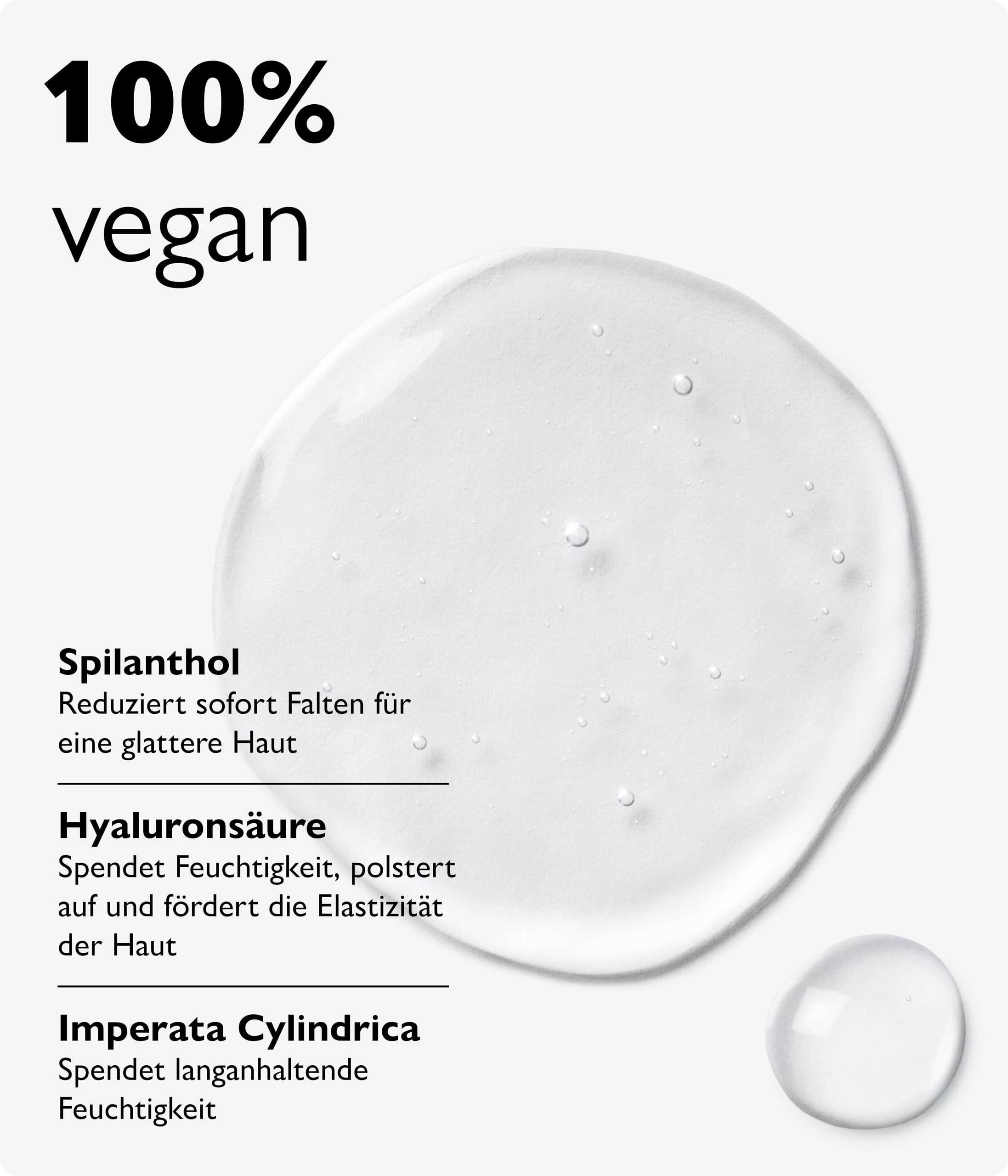 Biotulin Supreme Skin Gel on the face demonstrates light, non-greasy absorption.