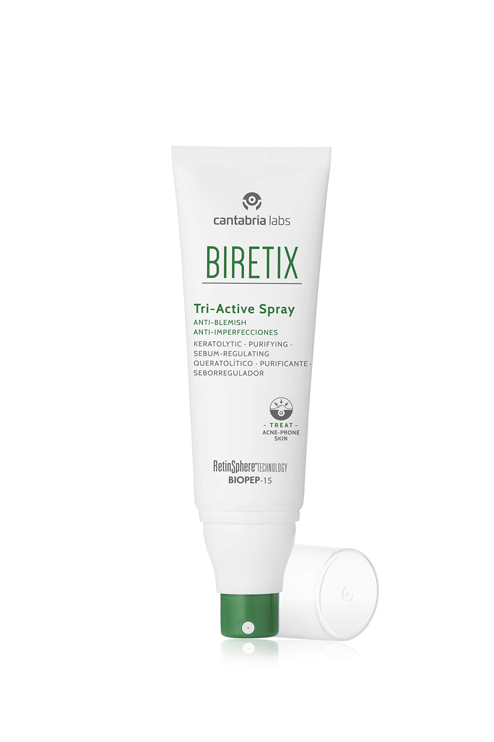 Biretix Tri-Active Spray quick-absorbing finish for a non-greasy feel