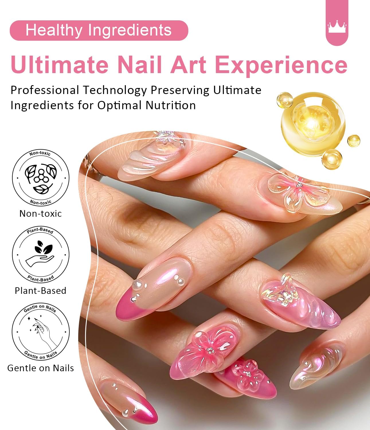 Polvo cromo iridiscente BISHENGYF, regalo ideal para arte de uñas.