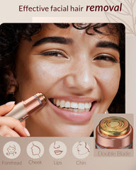 Bissuuy face shaver chin area delivers gentle hair removal with confident makeup finish
