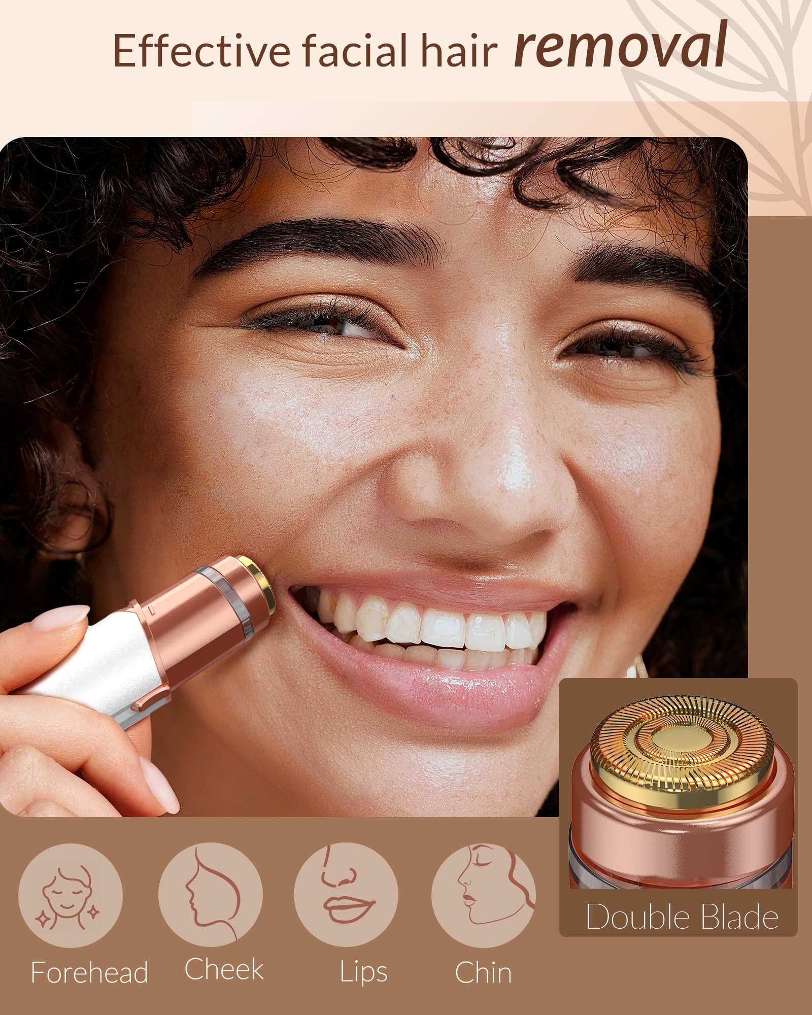 Bissuuy face shaver focuses on chin with precise, gentle glide
