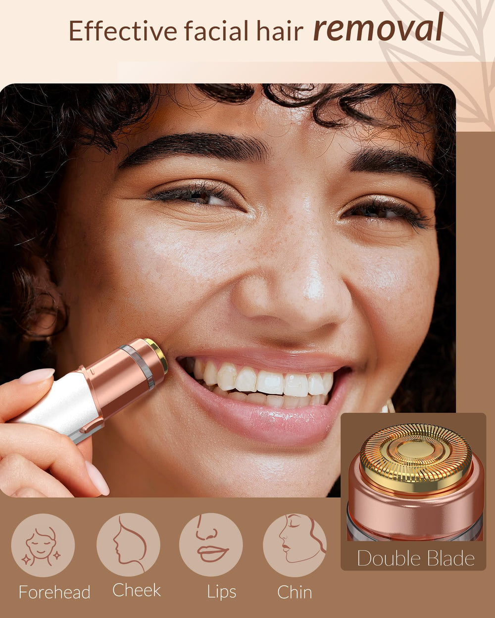 Bissuuy face shaver focuses on chin with precise, gentle glide