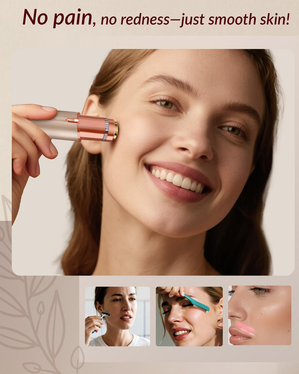 Bissuuy face shaver neck area ensures smooth skin for daytime looks