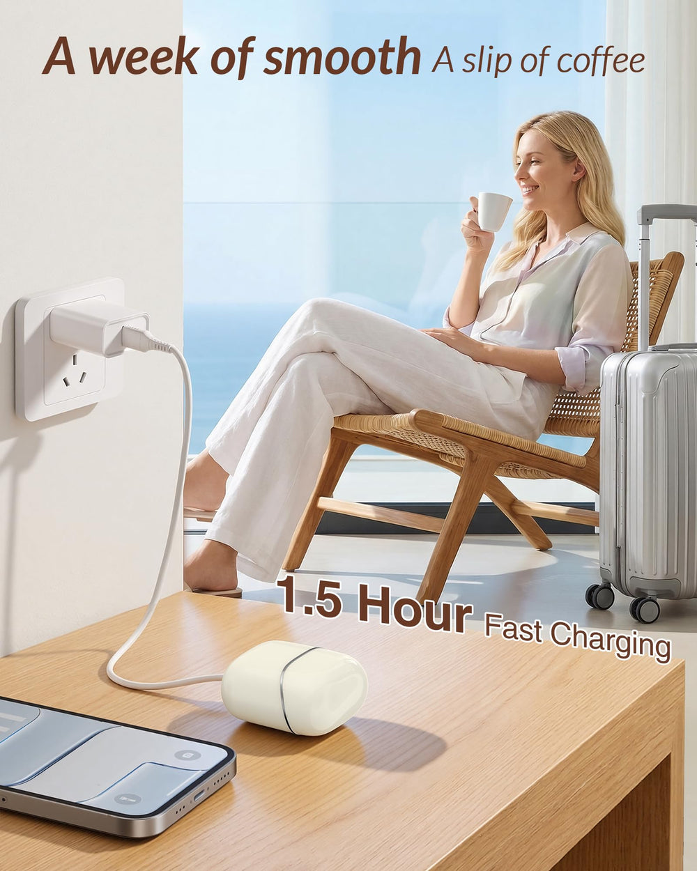 Bissuuy fast charge provides a full hour of use from a 1.5-hour charge
