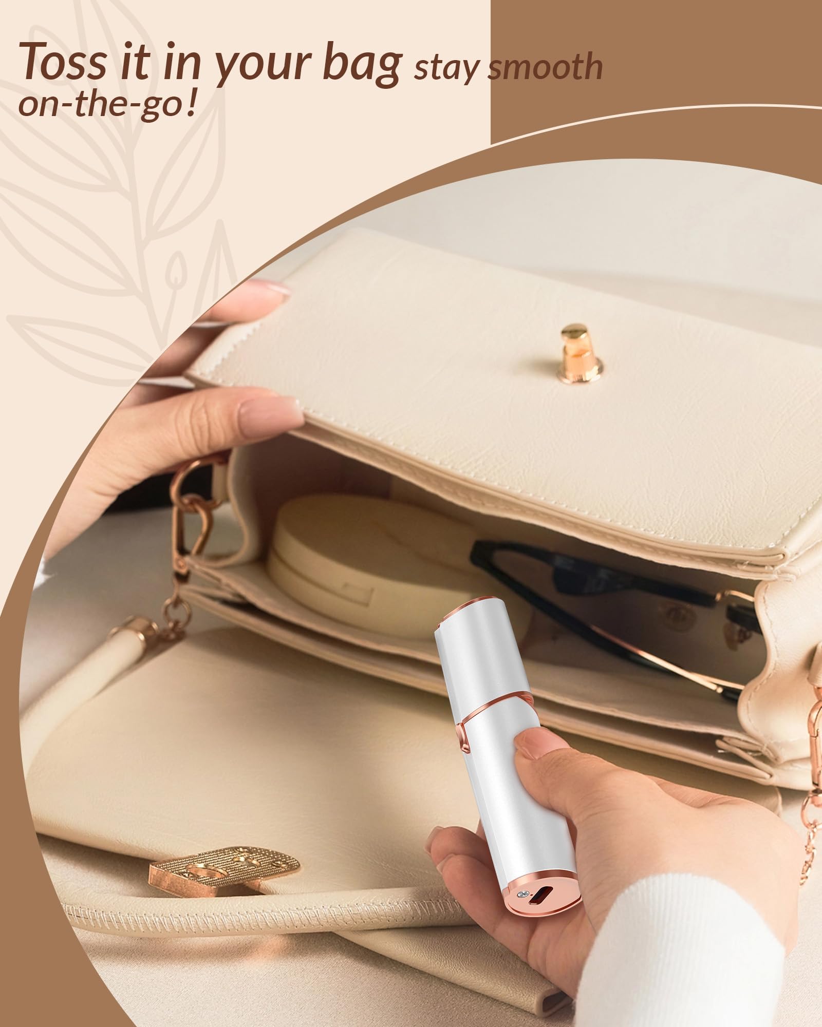 Bissuuy travel-size face shaver case ideal for on-the-go beauty
