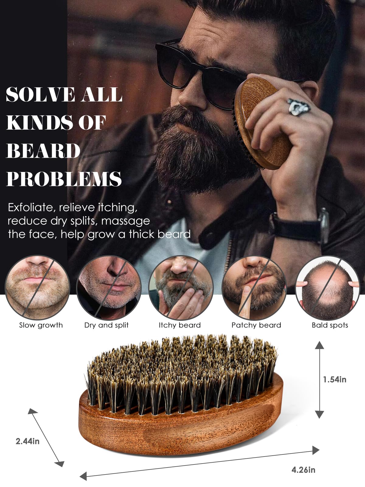 Bituemly folding safety mustache scissors for precise trimming