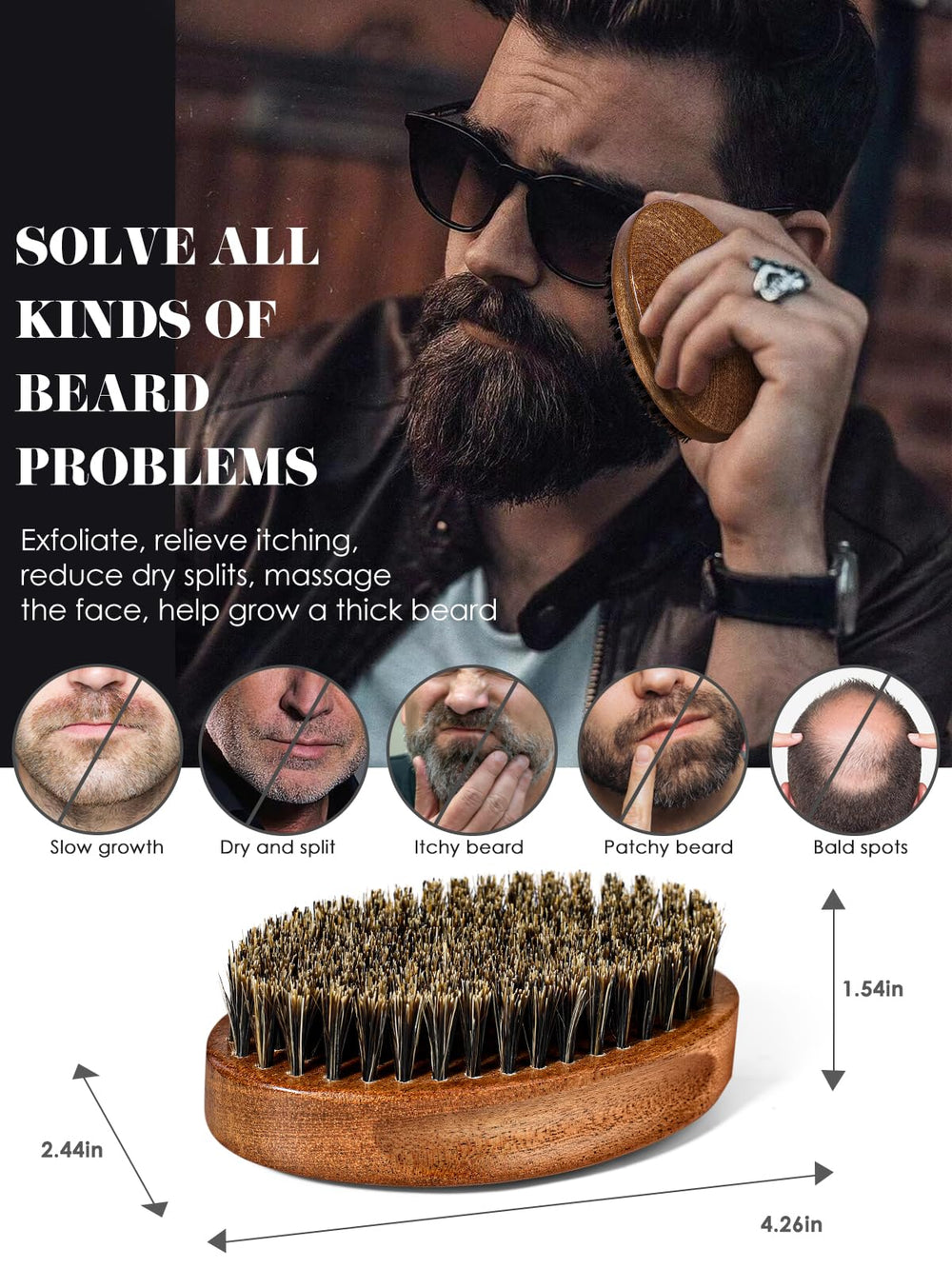 Bituemly folding safety mustache scissors for precise trimming