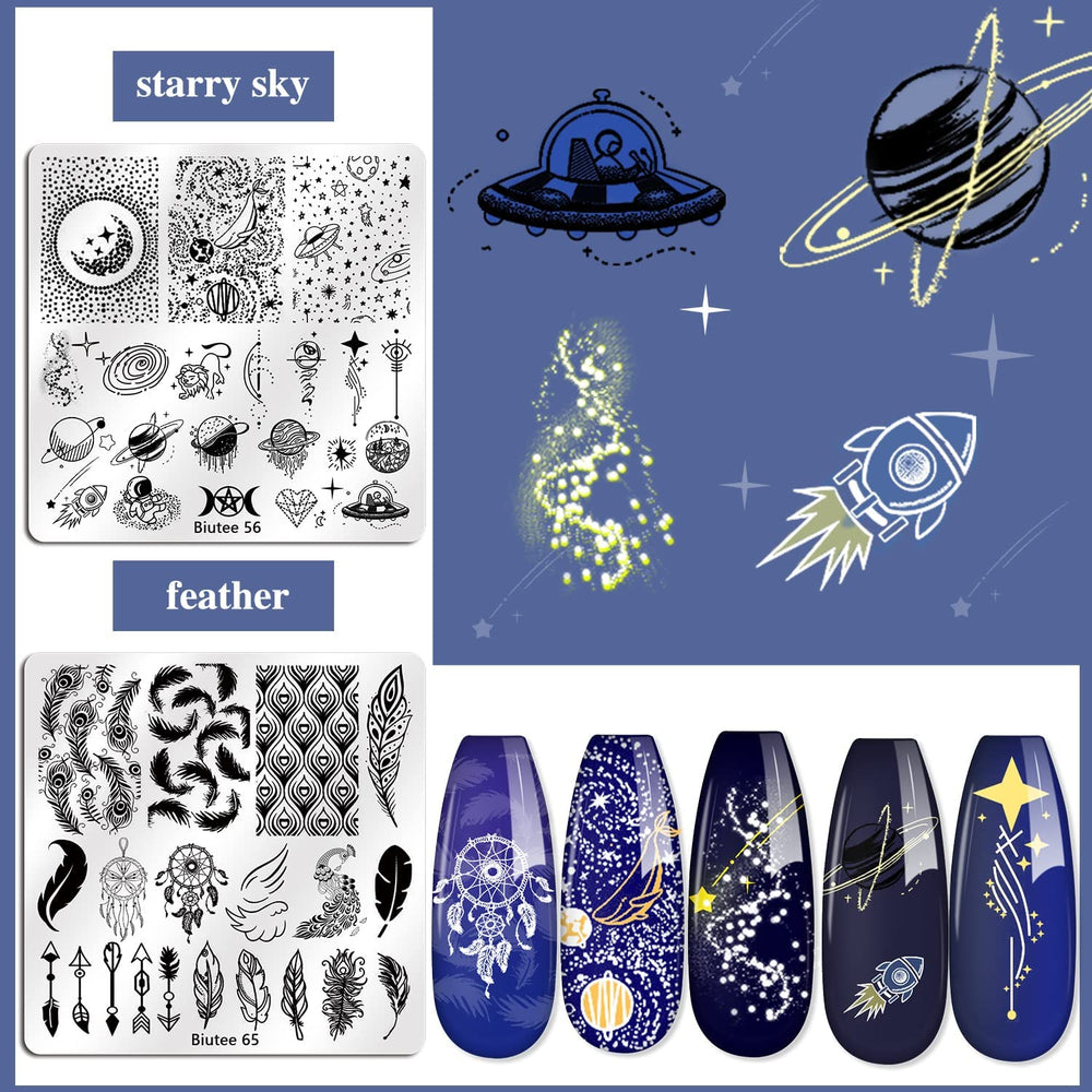 Biutee diseño de estrella para uñas, efecto destacado