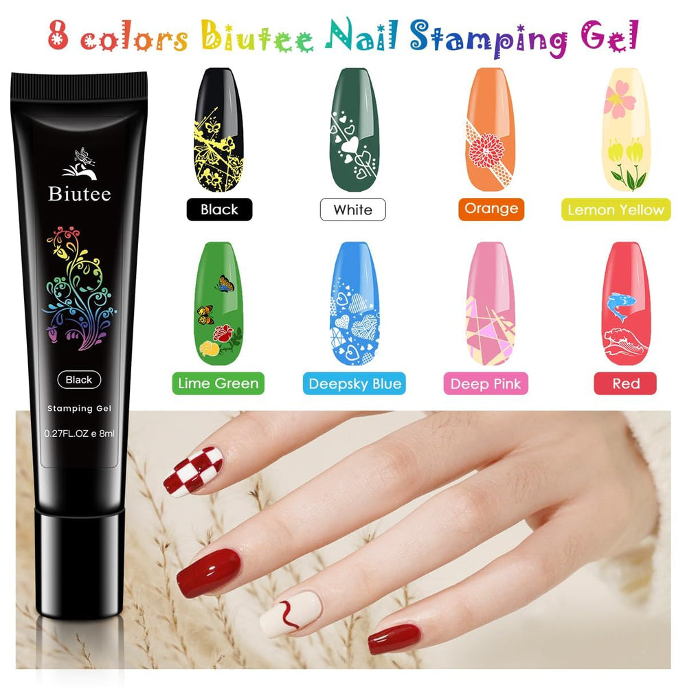 Biutee gel stamping colors vibrant hues for bold nail art