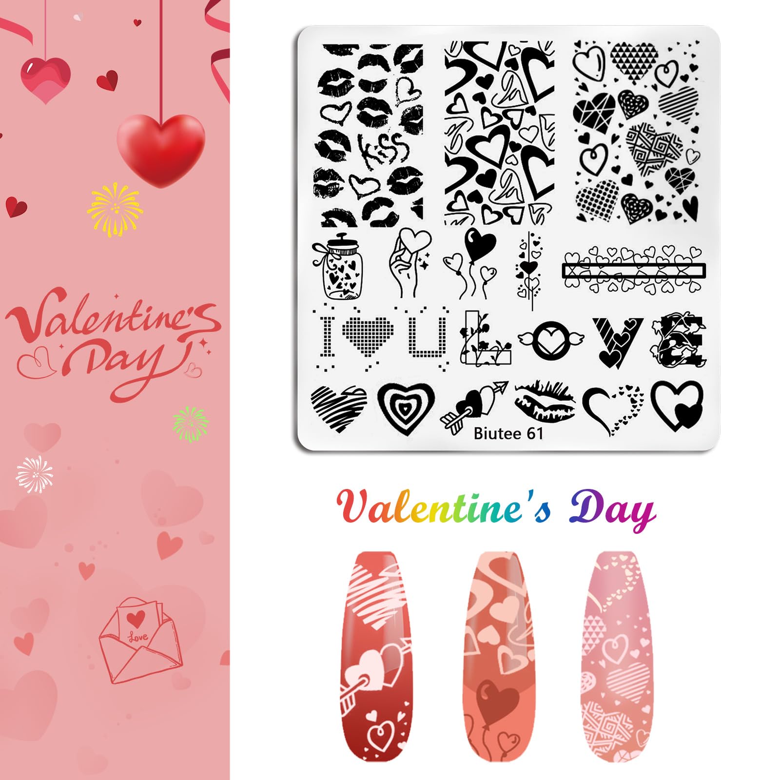 Biutee stamping plate close-up reveals crisp engraved patterns