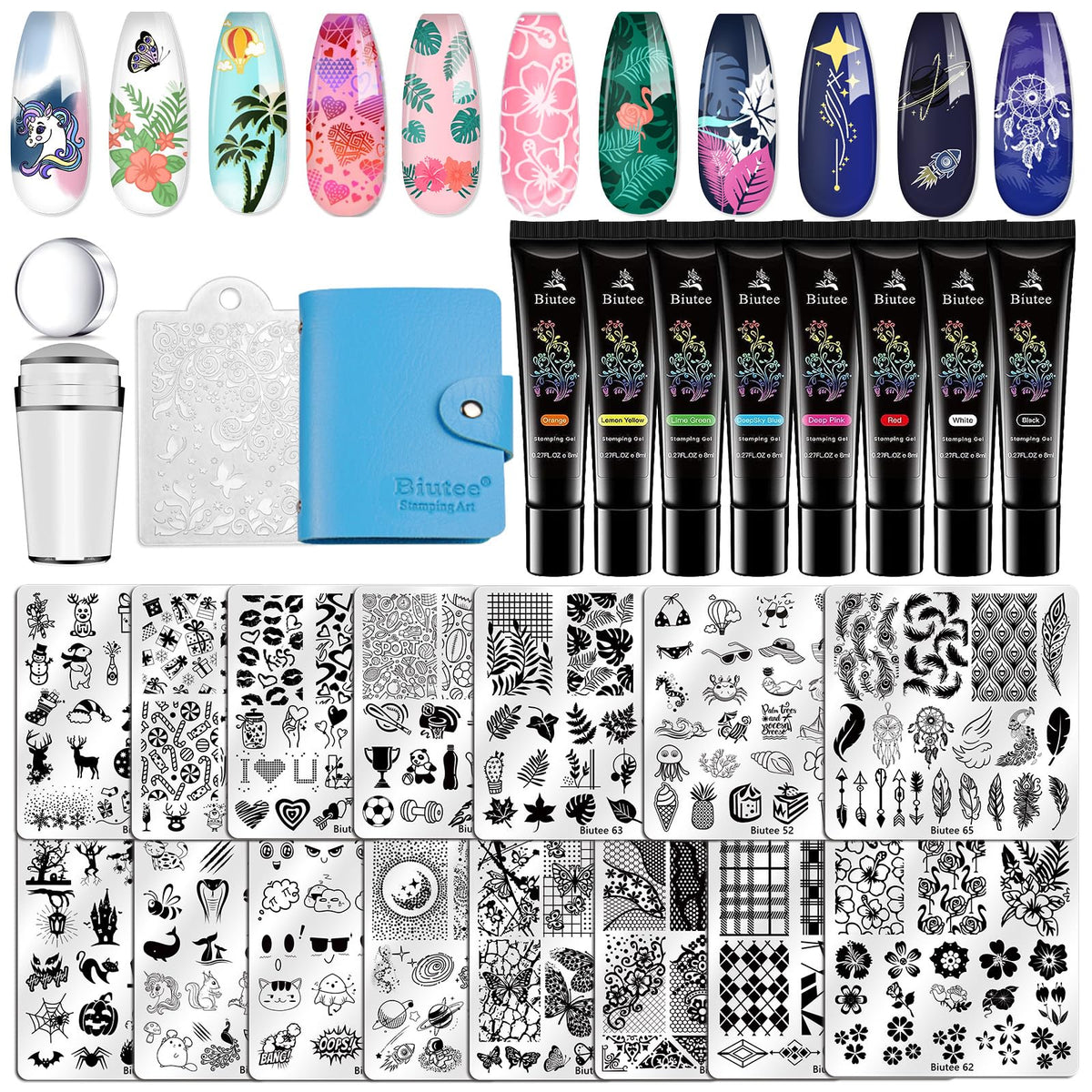 Biutee nail stamper kit plates offer highly detailed patterns for DIY designs