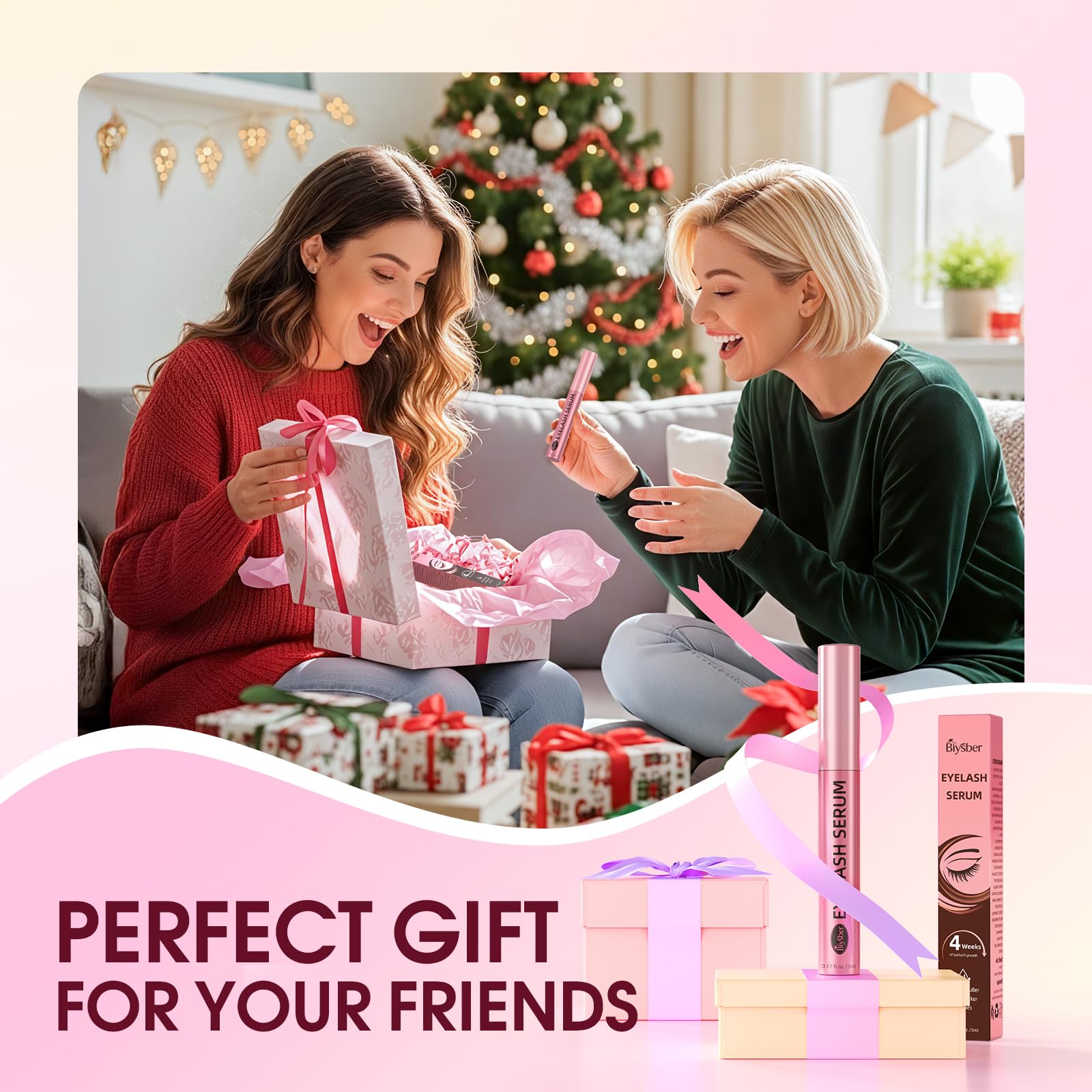Biysber Lash Serum gift packaging suggestive of thoughtful present