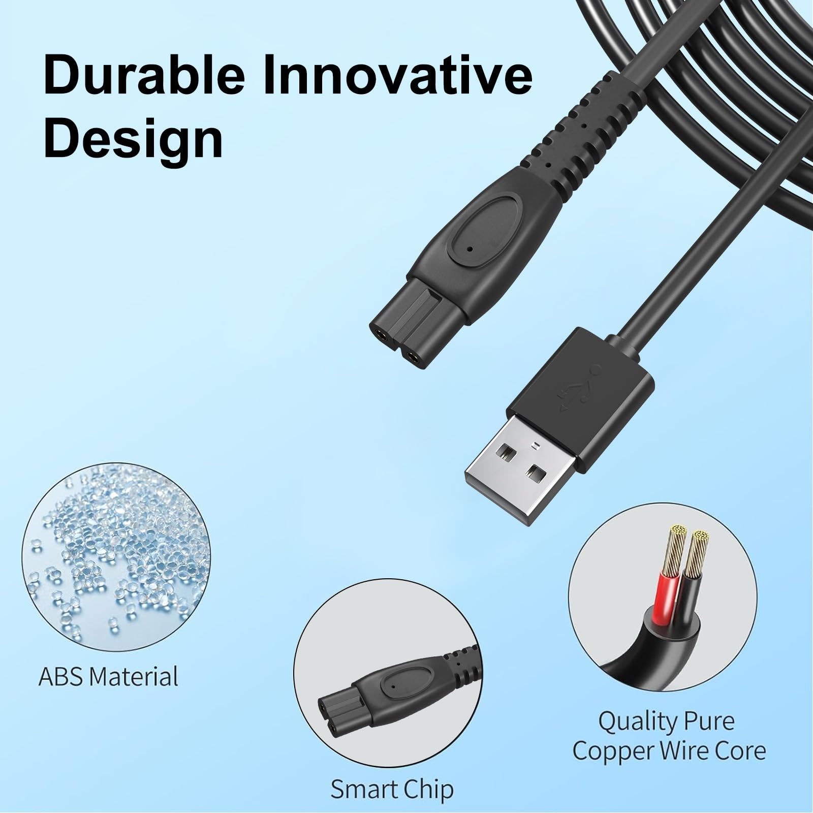 BIYTC 5V charger for Philips Norelco mg9520 offers compact, USB charging for travel.