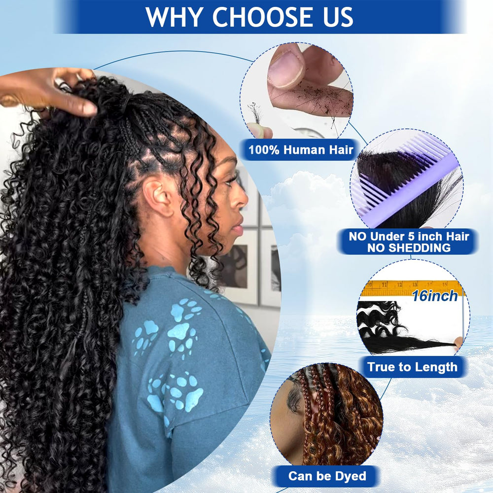 BIZVUS 110g curly braiding hair adds volume and natural movement.