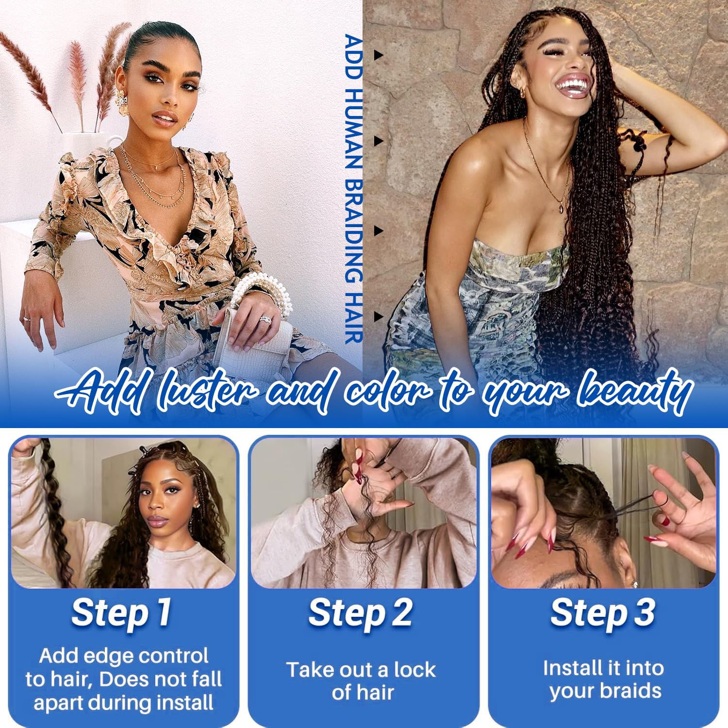 BIZVUS 14-30 inch length enables versatile styling options.
