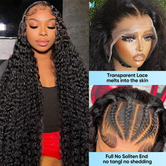 BJVT HD lace front wig showing natural hairline and true-to-length wave texture.