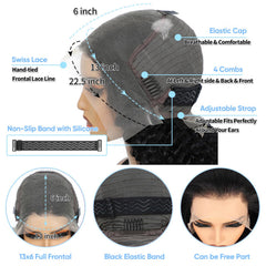 BJVT Swiss lace frontal wig ear-to-ear with versatile parting options.