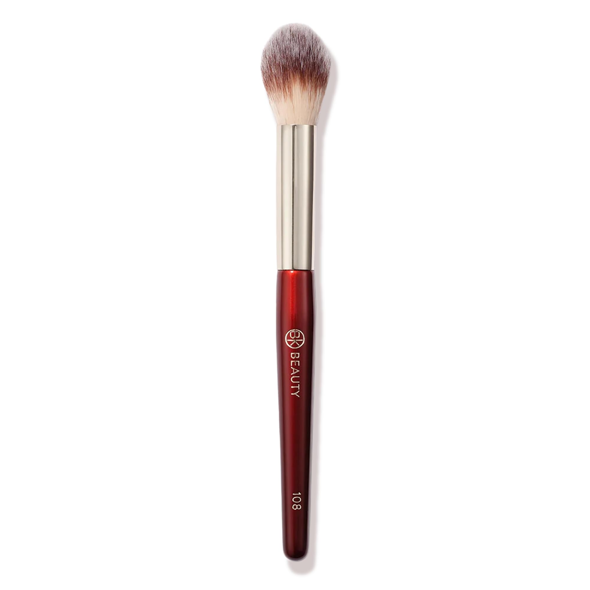 BK Beauty 108 Precision Powder Brush used for under-eye setting with crease-free results.