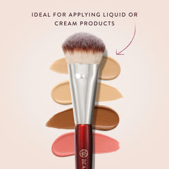 BK Beauty 109 Mini Contoured Foundation Brush precise contour blending with cream products.