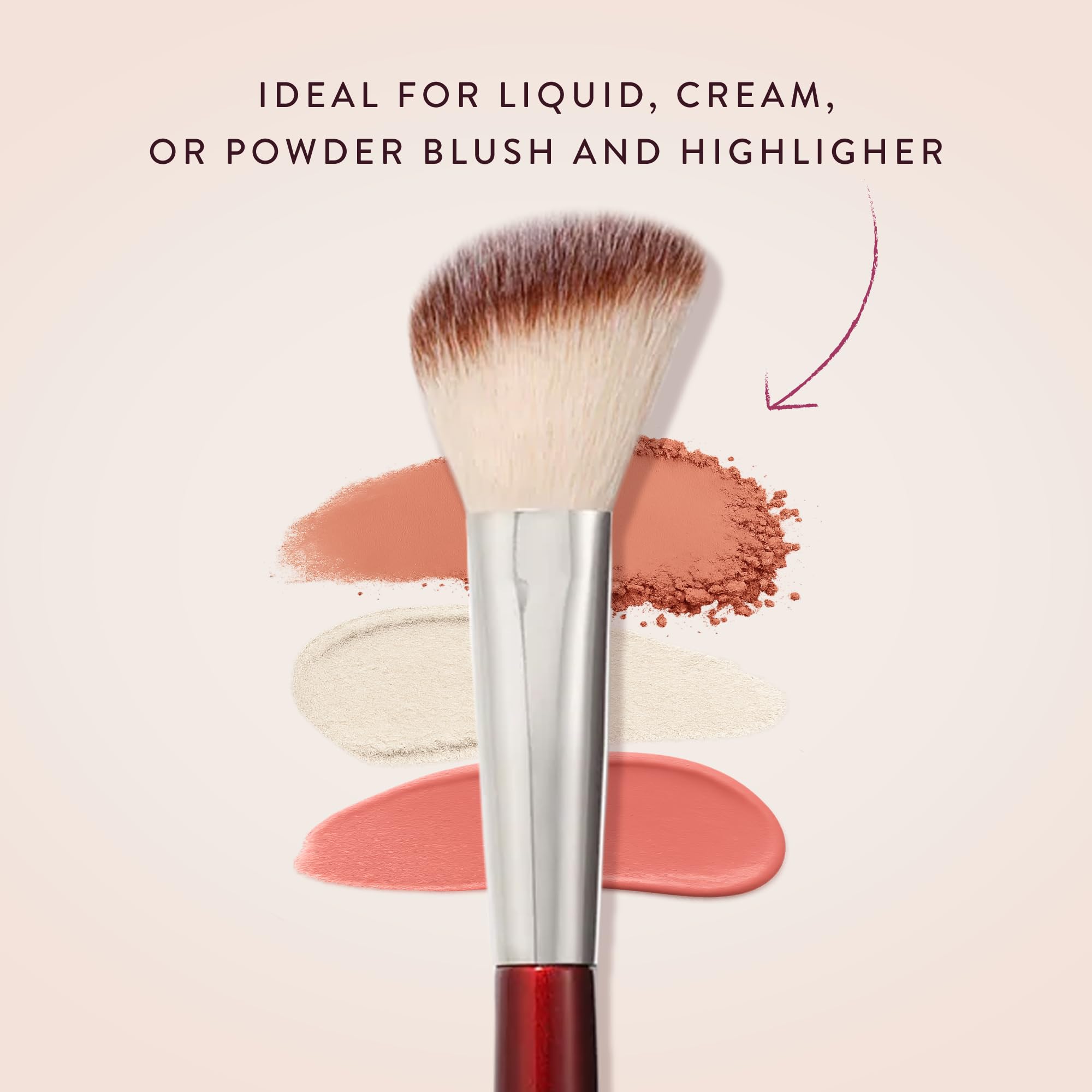 BK BEAUTY 112 small angled brush with soft vegan bristles for seamless blending.