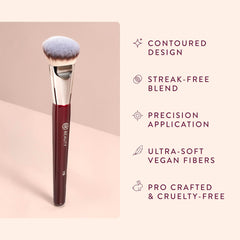 BK BEAUTY 115 soft dense bristles deliver pickup with minimal product waste.