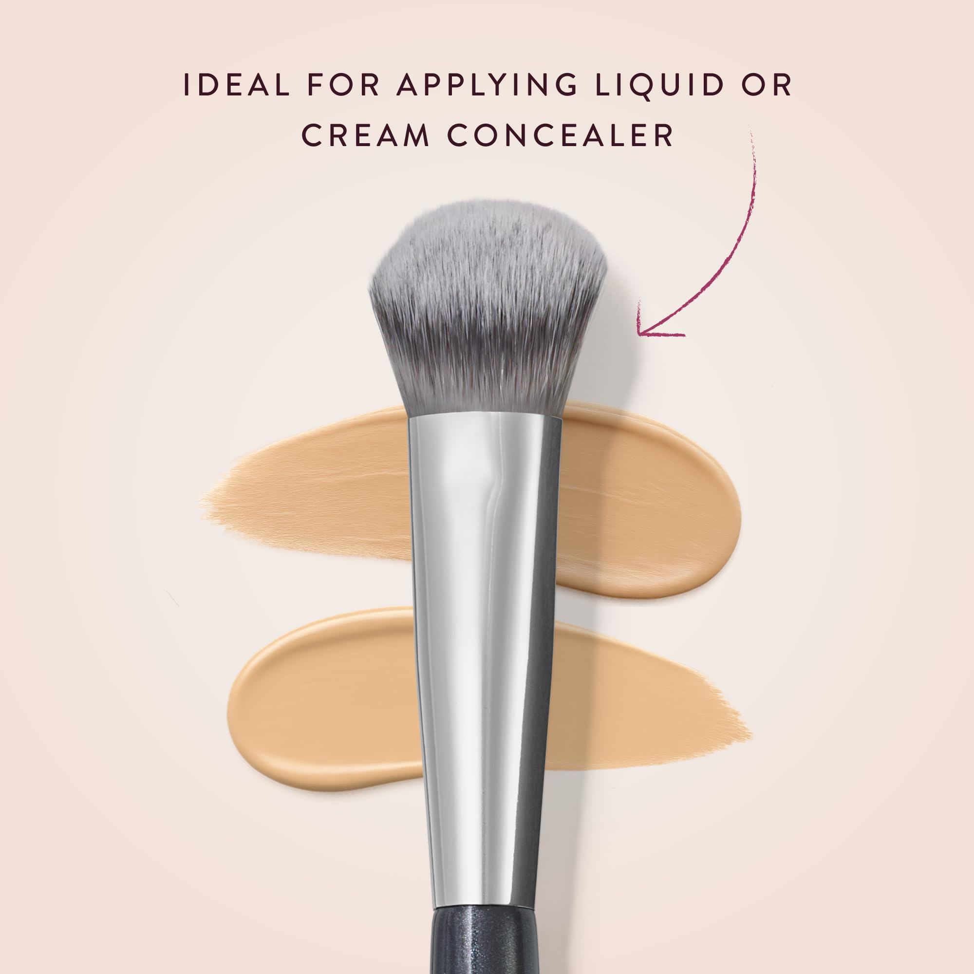 BK Beauty Angie A506 close-up of soft bristles for gentle patting and blending.