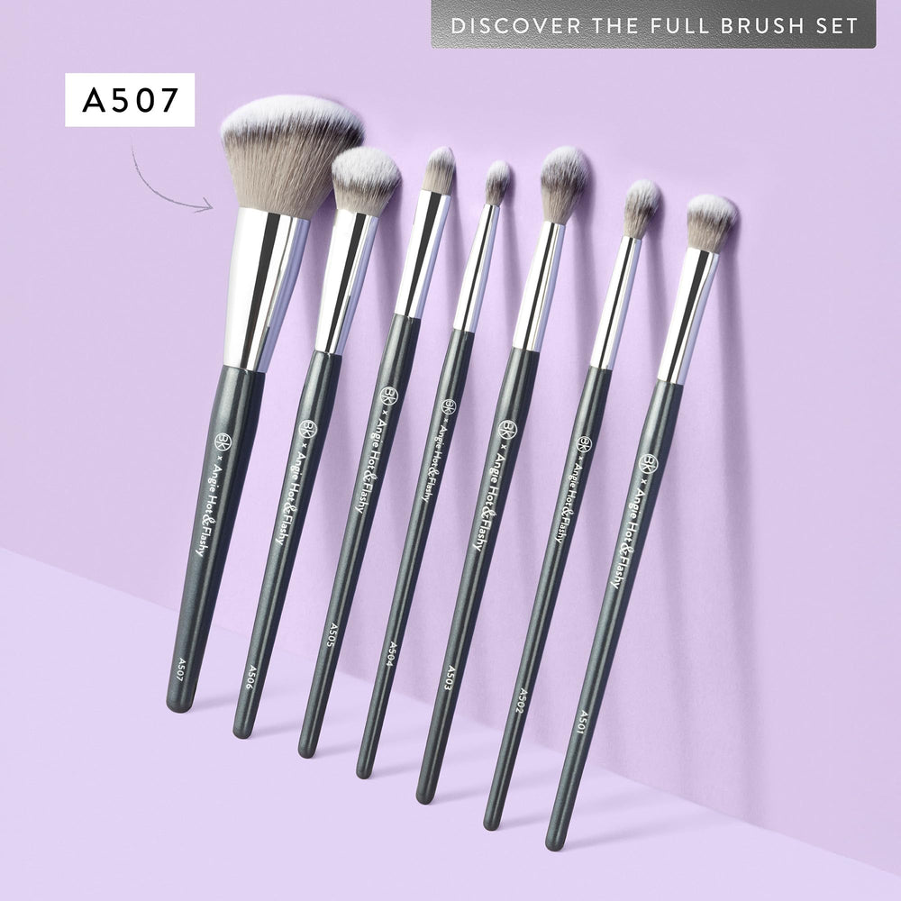BK BEAUTY Angie Hot and Flashy A507 angled design hugs cheekbones for definition.