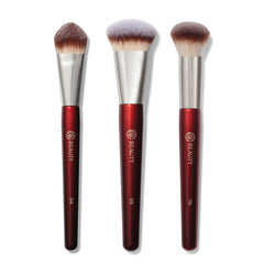 BK Beauty Core Complexion Trio 115 foundation brush close-up for precise coverage.