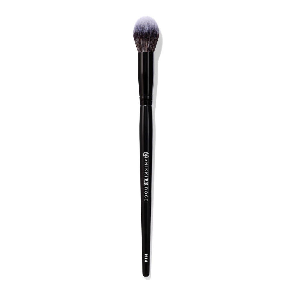 BK BEAUTY Nikki La Rose N14 under-eye precision brush for flawless concealer blending.