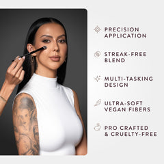 BK BEAUTY Nikki La Rose N16 Pro Concealer Brush supports multi-tasking for concealer, primer, or contour