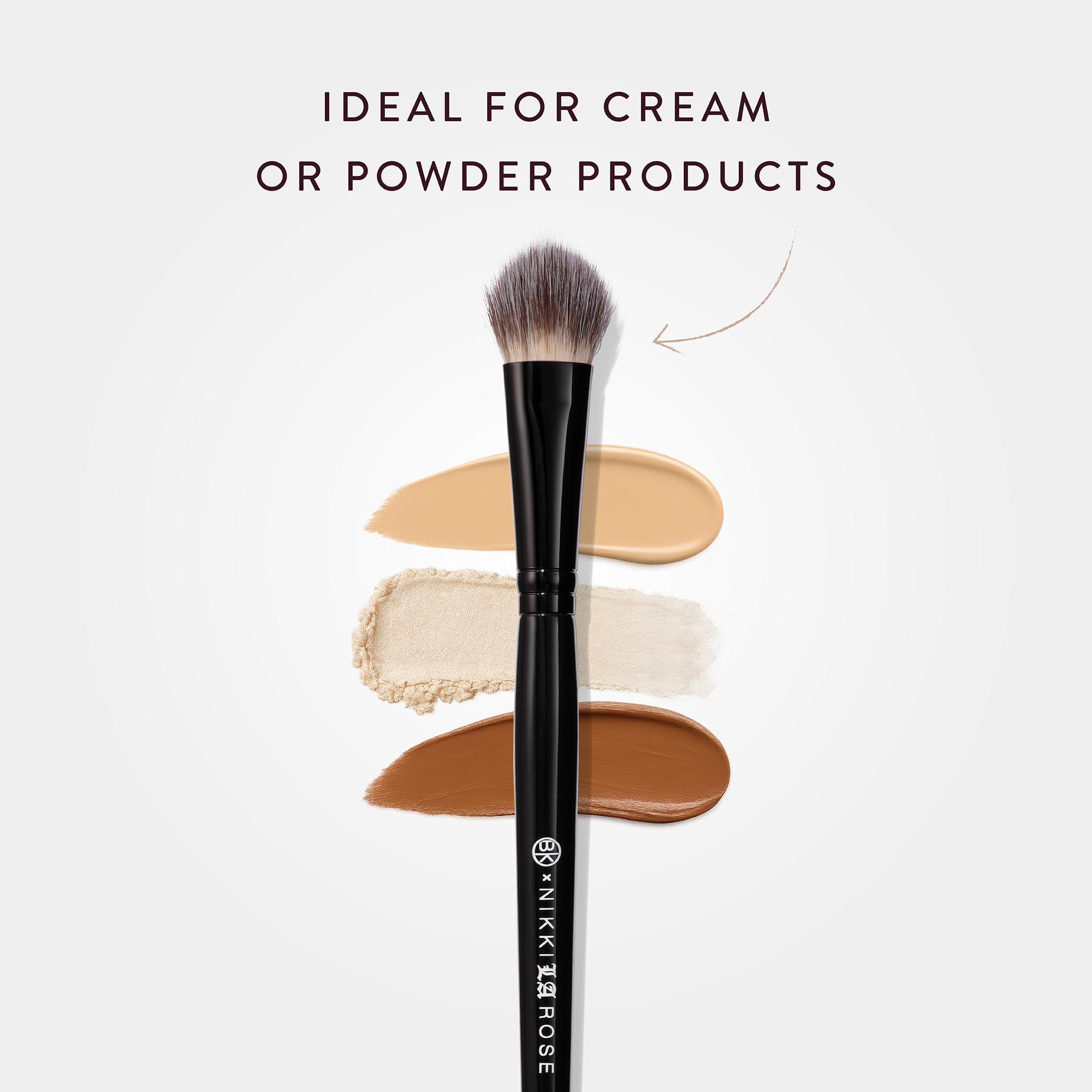 BK BEAUTY Nikki La Rose N16 Pro Concealer Brush uses vegan bristles for a cruelty-free routine