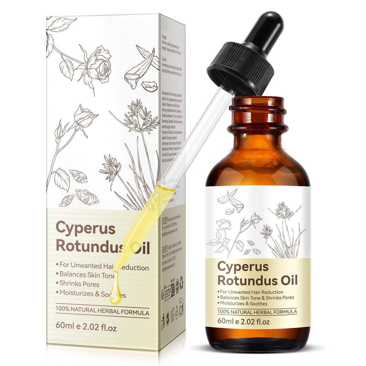 BKKTfBWK Aceite Cyperus Rotundus, bote de 60 ml para uso diario.