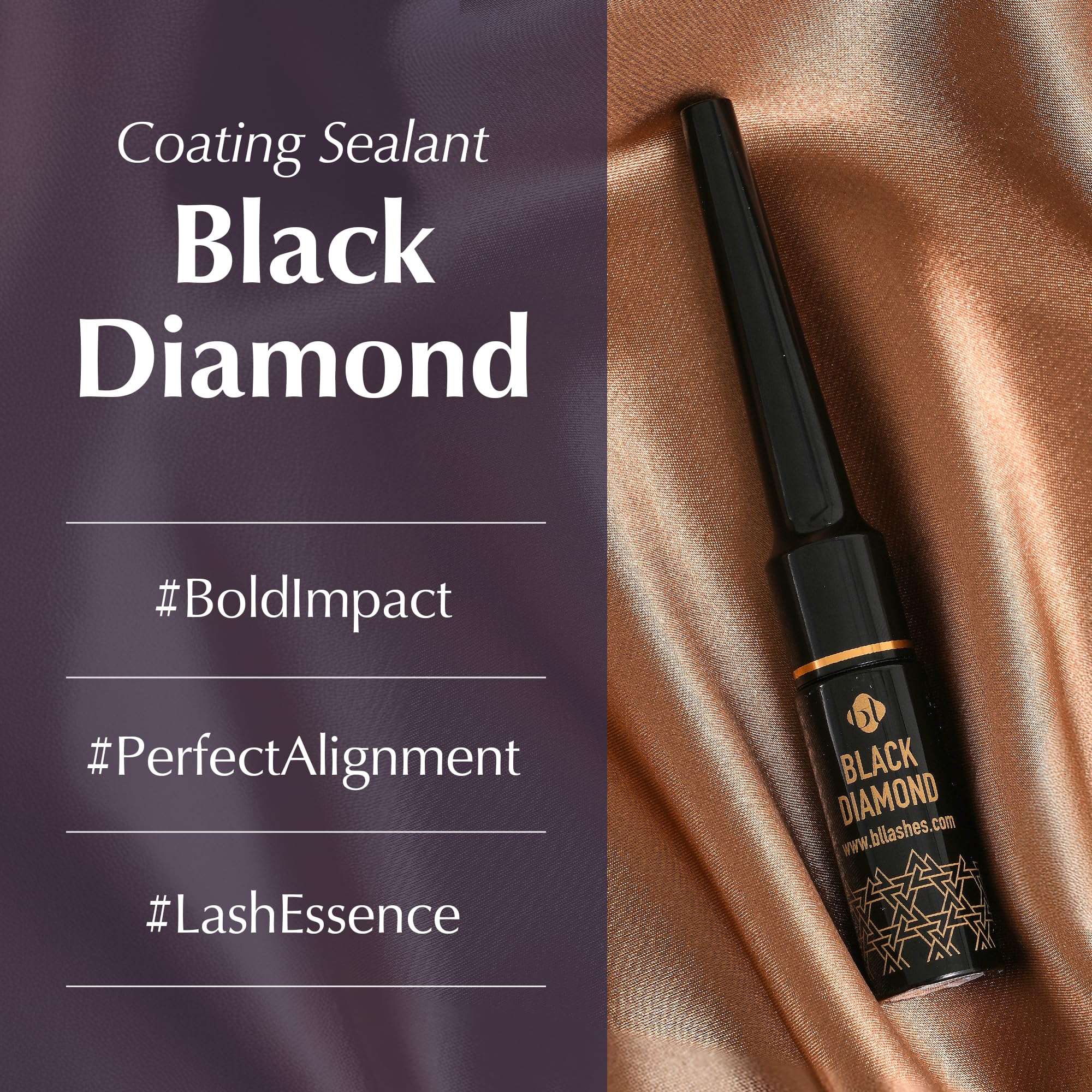 BL BL Lashes Black Diamond brush-sealer applying even coating