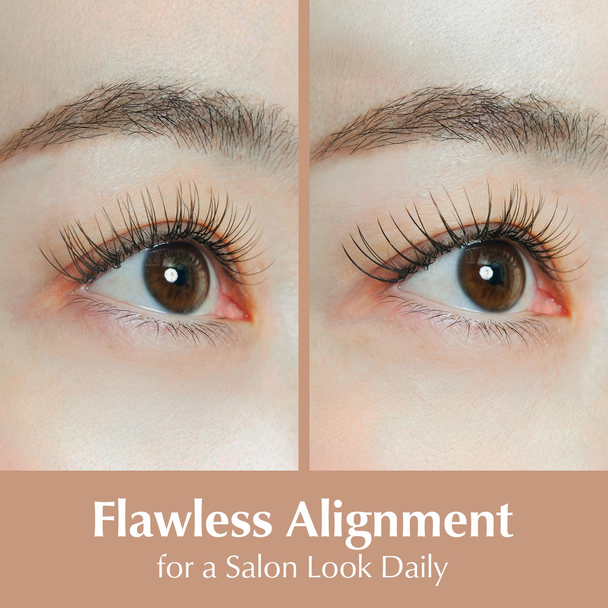 Lashes with Crystal Drop applied, showcasing glossy, protected extensions.