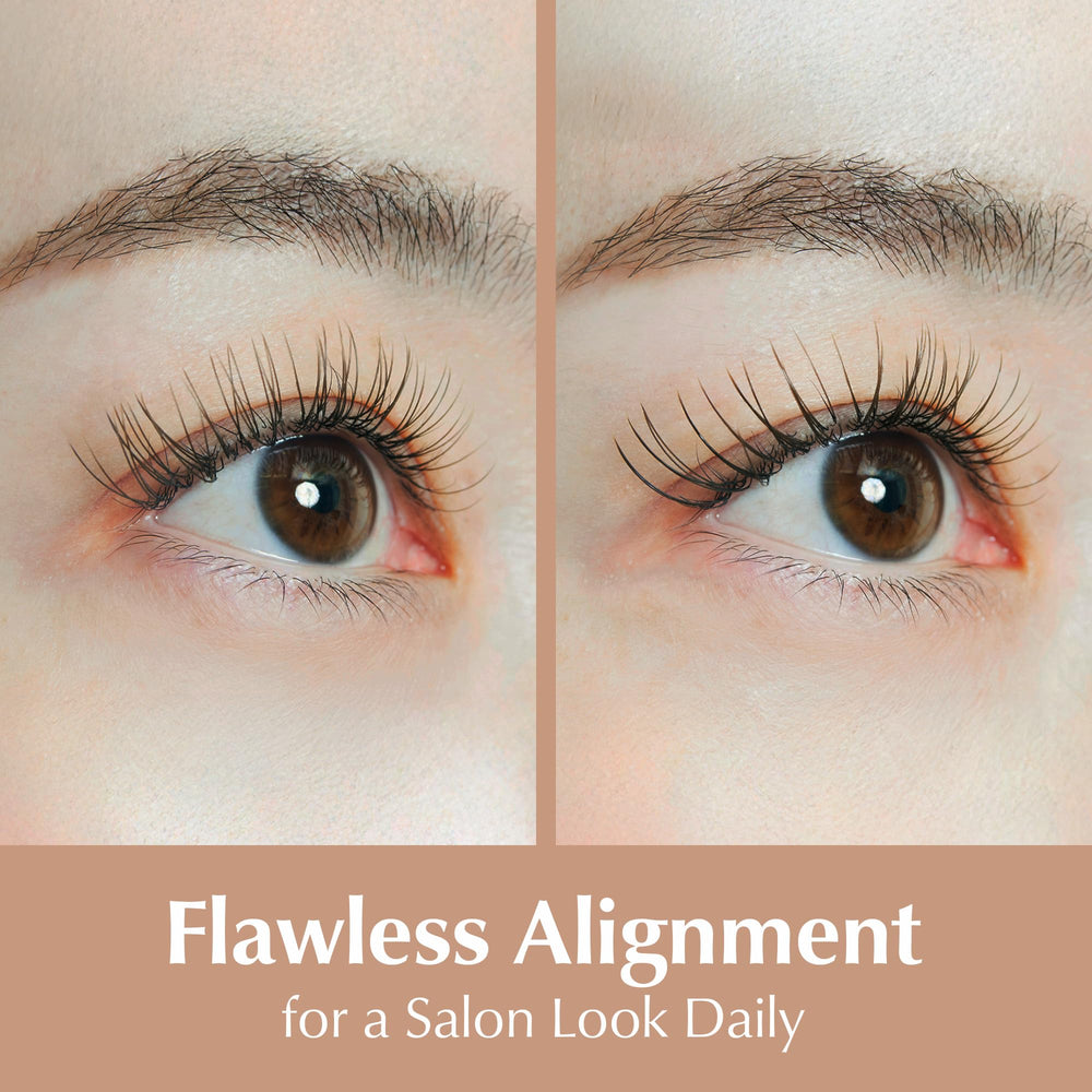 Lashes with Crystal Drop applied, showcasing glossy, protected extensions.