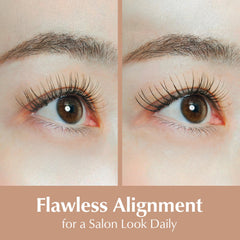 Lashes with Crystal Drop applied, showcasing glossy, protected extensions.